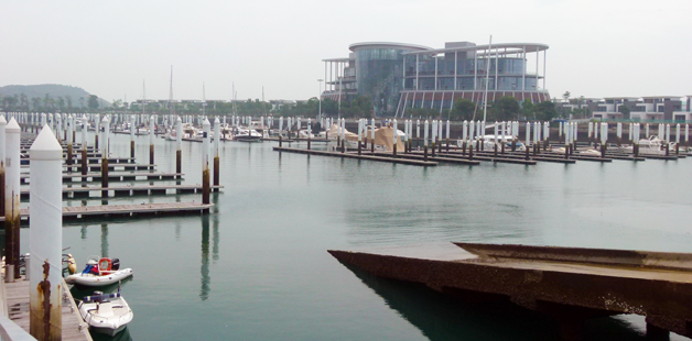 Empty marina in Xiamen, China